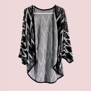Black Patterned Shrug